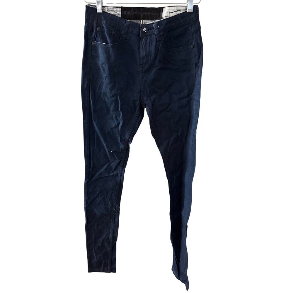 NWT One Teaspoon Sz 24 Navy Blue Dixies 5-Pocket High Rise Women’s Pants